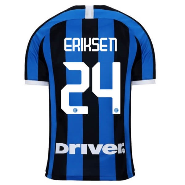 Camiseta Inter De Milán NO.24 Eriksen Replica Primera Ropa 2019/20 Azul